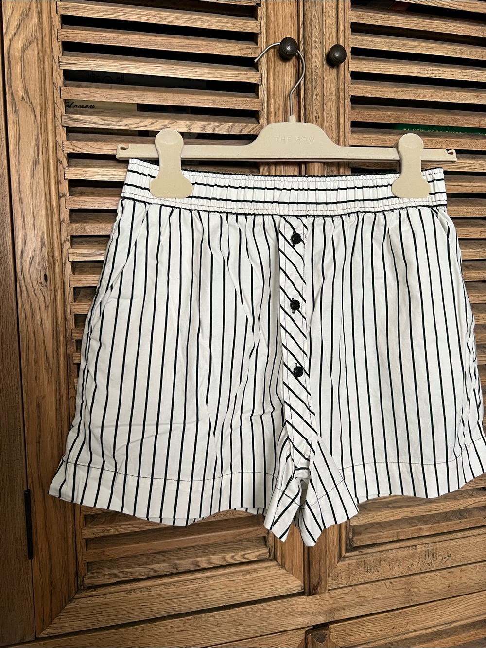 Reformation Billy Shorts Savoy Stripe Boxer Elastic Waist High Rise Size Small